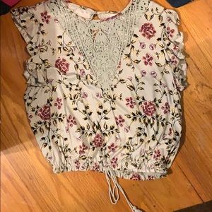 Very short sleeve summer blouse